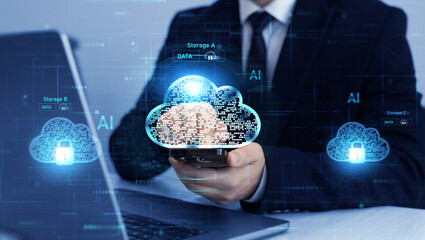 Cloud technology, backup and data storage.Edge technology.Cloud technology computing network....