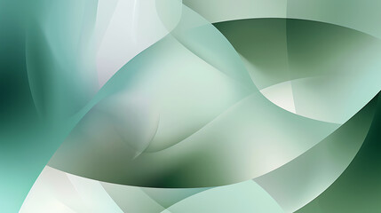Fototapeta premium Serene Green Abstract Fluid Forms