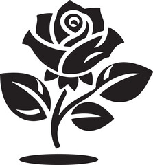Black Rose vector design silhouette art illustrator new.eps 