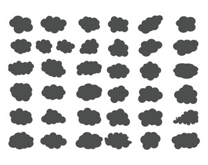 creative black cloud shape illustration design