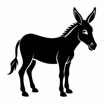 recommend clip art: Donkey Black silhouette