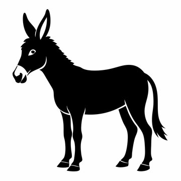 recommend clip art: Donkey Black silhouette