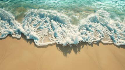 Obraz premium Soft sea waves on sandy beach