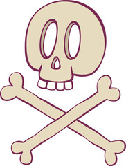 Retro groovy halloween mascor design