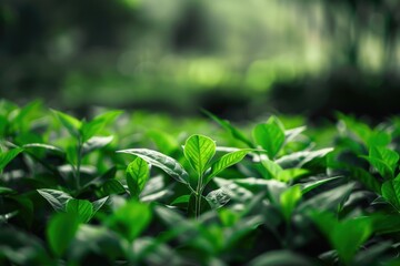 Fototapeta premium A close-up shot of lush green plants in a field