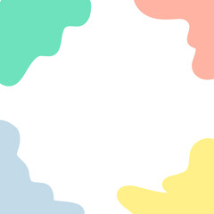 파스텔 곡선모양이 들어간 프레임