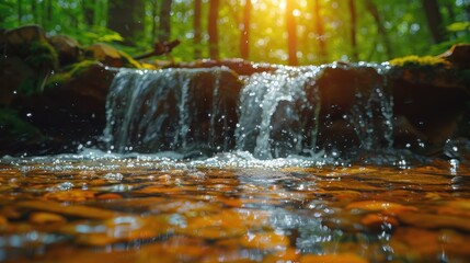Tranquil Forest Waterfall
