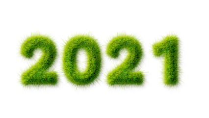 2021 Happy New year, Alphabet letter grass Happy effects, 