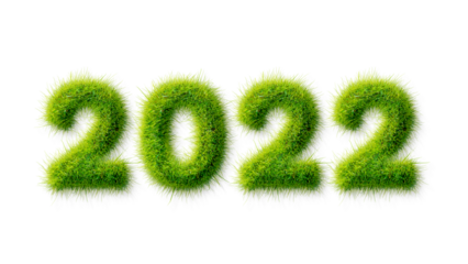 2022 Happy New year, Alphabet letter grass Happy effects, 