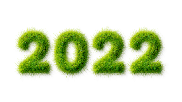 2022 Happy New year, Alphabet letter grass Happy effects, 