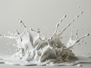 Fresh milk spilled on a clean surface
