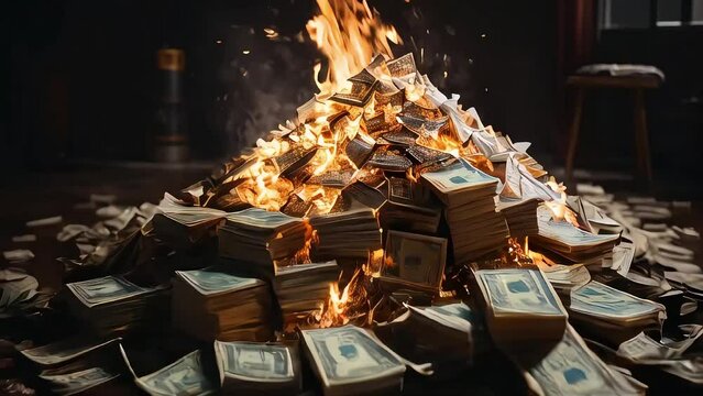 burning money for business