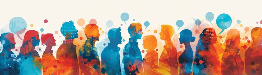 A modern business scene showing a team using an interactive digital interface with data visualizations and analytics.