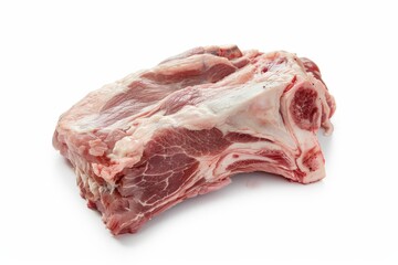 High quality image of pork shoulder on white background