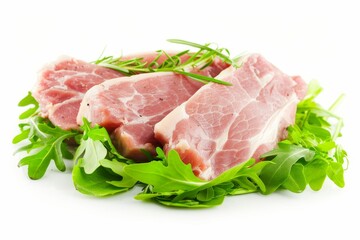 Fototapeta premium High resolution image of fresh pork isolated on white background