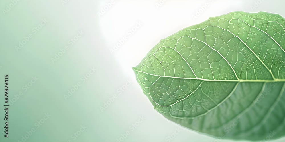 Poster nature-inspired abstract animated green leaf background with minimalist outlined sketches. concept a