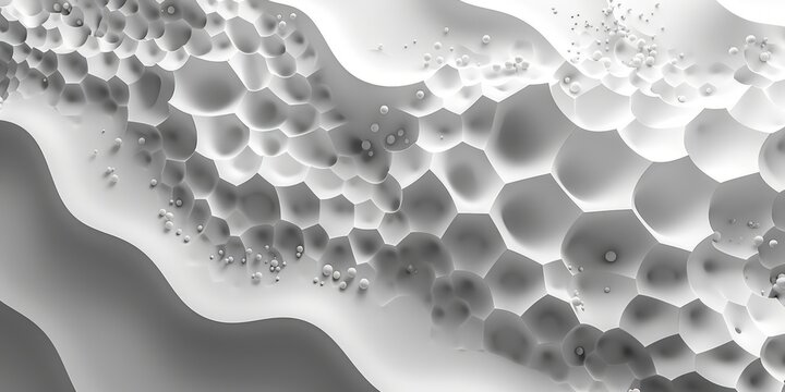 White hexagonal 3D abstract pattern resembling honeycomb, perfect for modern and futuristic designs.