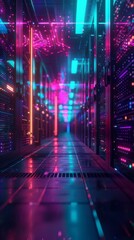 Colorful server room