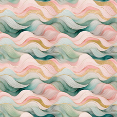 abstract Seamless pattern with waves