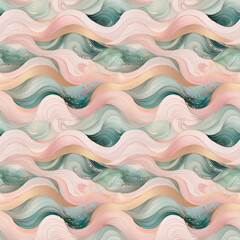 abstract Seamless pattern with waves