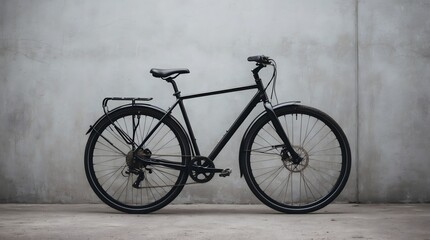 Concept photo of a black bicycle