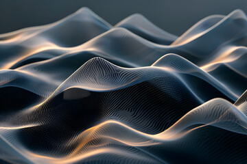 Naklejka premium Wavy abstract surface.