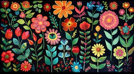 Seamless floral textile wallpaper pattern