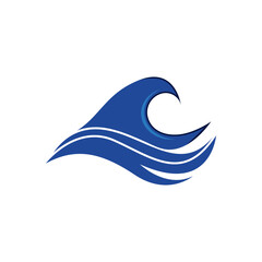 Wave beach vector illustration design