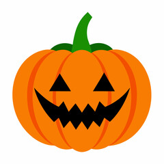 Halloween Pumpkin on white background