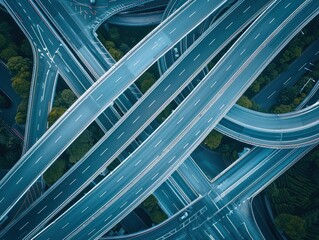 Fototapeta premium Aerial View of an Interchange