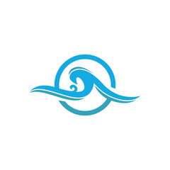 Wave beach vector illustration design