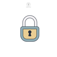 padlock Icon symbol vector illustration isolated on white background