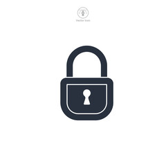 padlock Icon symbol vector illustration isolated on white background