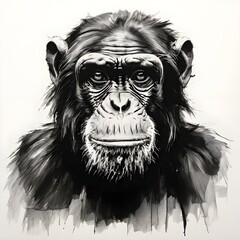 Obraz premium portrait of a chimpanzee
