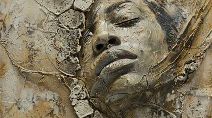 Obraz premium Abstract Portrait in Relief