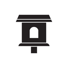 Birdhouse icon design, isolated on white background, vector illustration