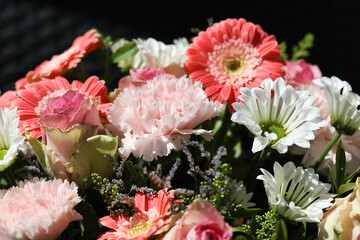 Bouquet of coloured flowers