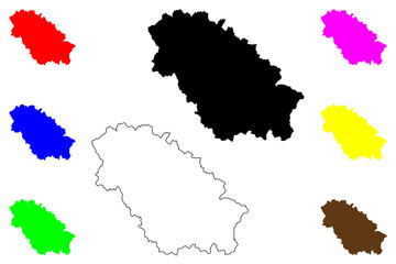 Pernik Province (Republic of Bulgaria, Provinces of Bulgaria) map vector illustration, scribble sketch Pernik map