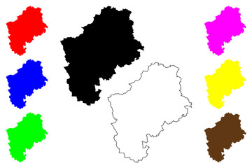 Sliven Province (Republic of Bulgaria, Provinces of Bulgaria) map vector illustration, scribble sketch Sliven map