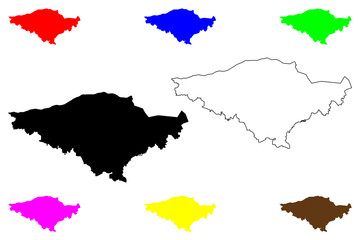 Silistra Province (Republic of Bulgaria, Provinces of Bulgaria) map vector illustration, scribble sketch Silistra map