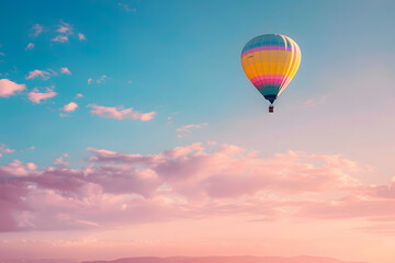 Fototapeta premium air balloon on the pastel sky