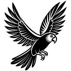 eclectus-parrot-bird-flies-icon-vector