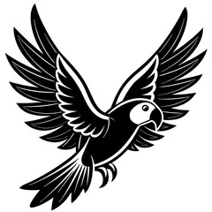 eclectus-parrot-bird-flies-icon-vector