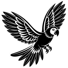 eclectus-parrot-bird-flies-icon-vector