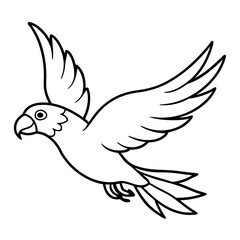 eclectus-parrot-bird-flies-icon-vector
