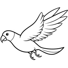 eclectus-parrot-bird-flies-icon-vector