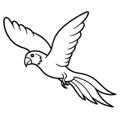 eclectus-parrot-bird-flies-icon-vector