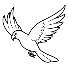 eclectus-parrot-bird-flies-icon-vector