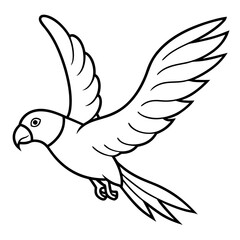 eclectus-parrot-bird-flies-icon-vector