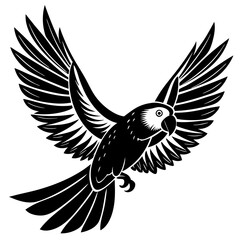 eclectus-parrot-bird-flies-icon-vector